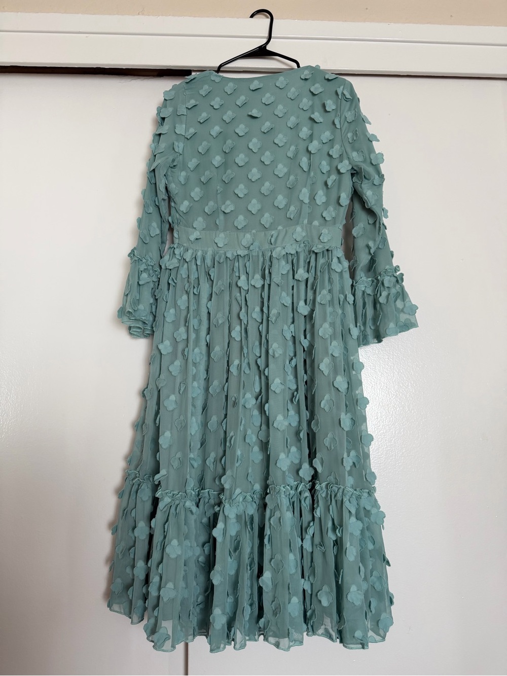 Dainty Jewells Mint Green Textured Midi Dress - Picture 5 of 5